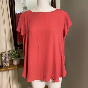 Loft flutter sleeve XL top
